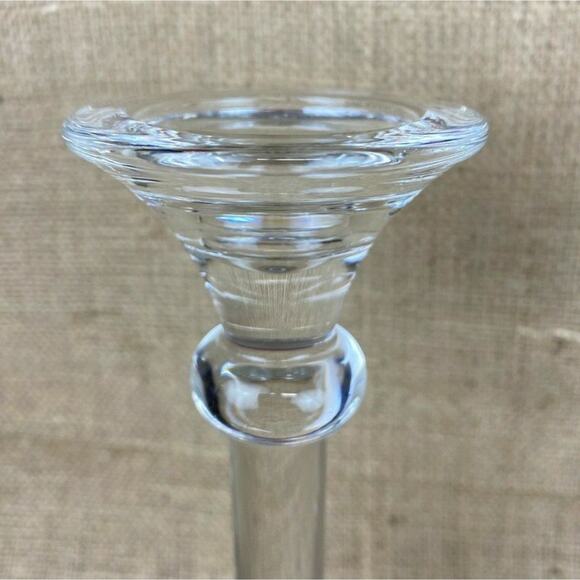 Shannon Lead Crystal Glass Candlestick Holders Set of 2 - Picture 6 of 8